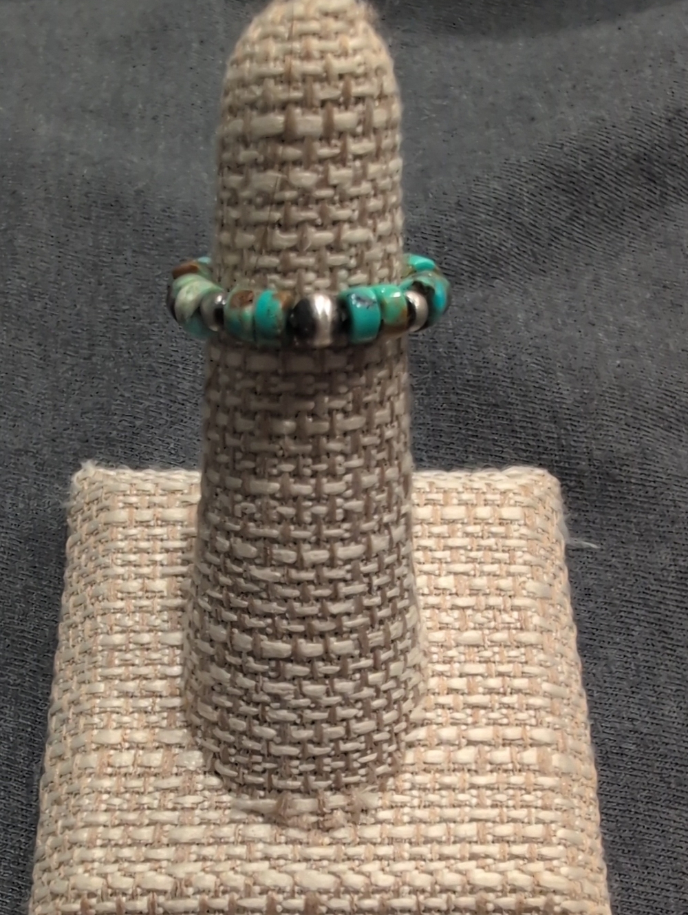 Turquoise Bead Stretch Ring